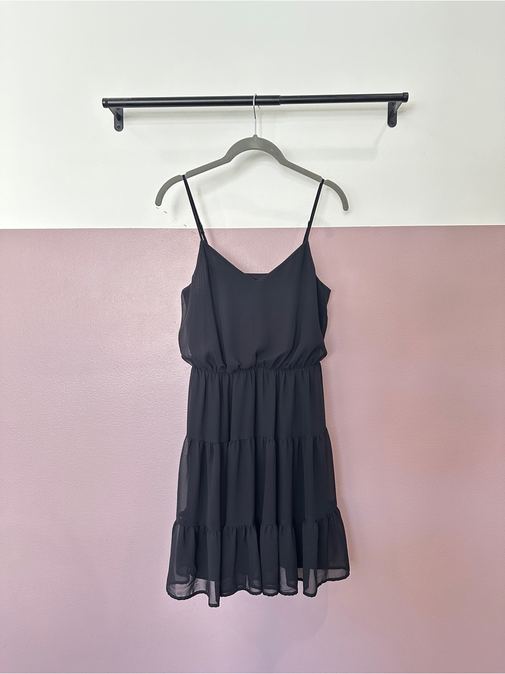 Express Black V-Neck Slip Top